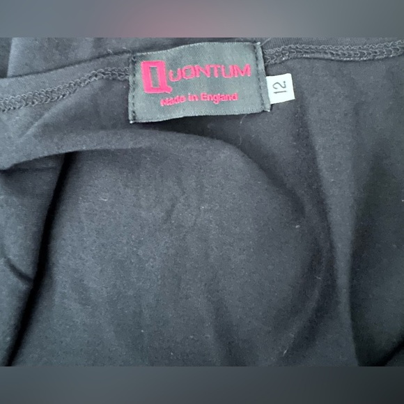 QUONTUM England M Vintage 80’s Tank Stretch Dress Big Red Iridescent Bow Accent - Picture 5 of 14